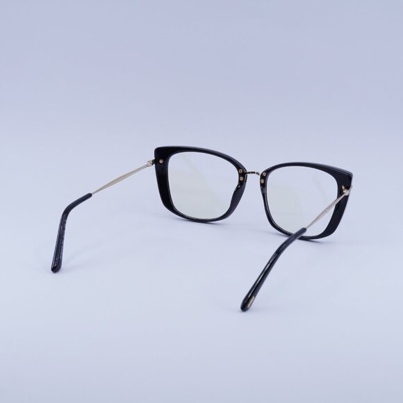 Tom Ford FT5816-B 001 Eyeglasses Shiny Black/Gold 53mm Cat Eye Frame - Picture 9 of 10